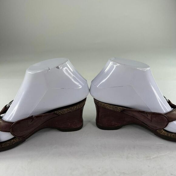 Ariat Women's Ember Wedge Slide Brown Open Toe US 7 B Harness Mule Sandals - Picture 9 of 10